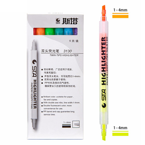 透明バレルツインファインハイライターマーカーペン多機能カラーダブルハイライター - Product Image 4