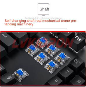 Teclado profesional con iluminación RGB, construcción ergonómica, Teclado mecánico multifuncional programable para teclados de jugadores - Product Image 5