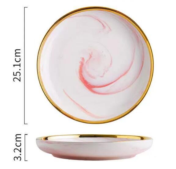 Plato poco profundo rosa de 10 pulgadas