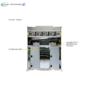Supermicro 8126gs Tnmr 8u Rackmount Gpu <span class=keywords><strong>Server</strong></span> Amd Epyc 9005 Sp5 8x Oam Versneller Mi325x/Mi350 X 24 Ddr5 Dimms Tot 6Tb Voorraad - Product Image 3