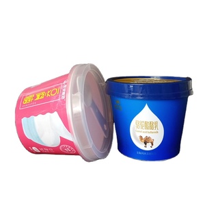 7oz/200ml Iml Plastic Cup for Ice Cream With Flat Lids and Spoon <strong>pp</strong> Smaller <strong>Container</strong> - Product Image 3