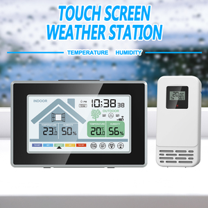 Pantalla táctil LCD Reloj digital Color Estación Meteorológica Inalámbrica Medidor de humedad de temperatura exterior interior con sensor exterior - Product Image 2