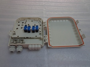 Outdoor IP65 Wall/Pole Mounted 8 SC Ports OTB FTB 8 Cores Fiber Nap Box 1X8 PLC Splitter Access Terminal Box - Product Image 3