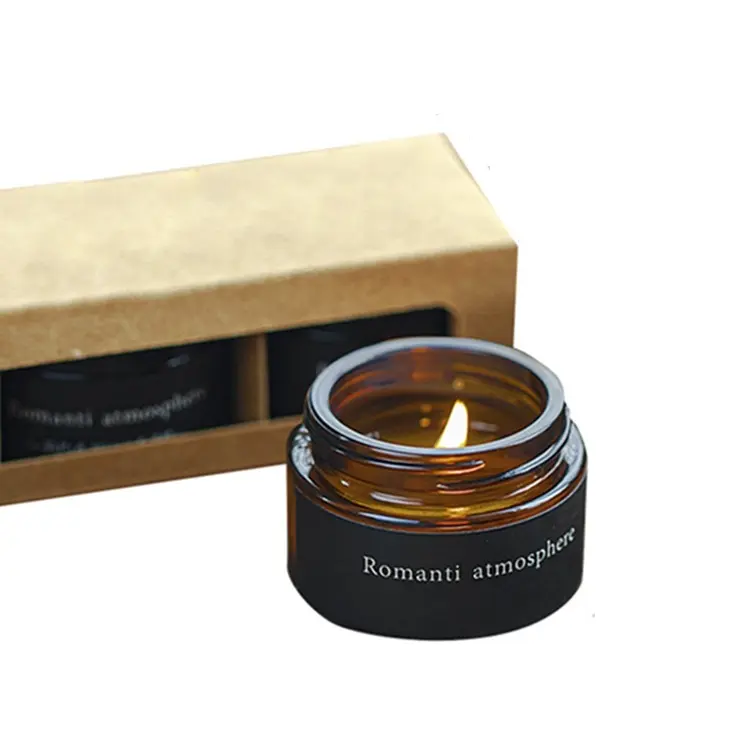 Bestseller Luxus-Custom-Geschenkbox duftende Kerzen durchsichtiges Glas zylindrisches Gelwachs Rose Düfte personalisierte Meditation