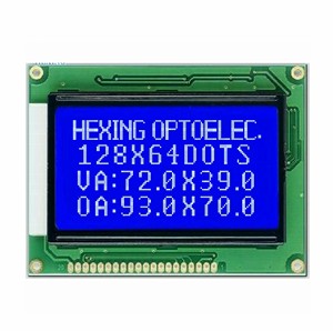 12864 cristalli liquidi del carattere 12864 lcd con modalità di NT7107C blu 5V circuito di pilotaggio 8 bit di 128x64 in bianco e nero grafico lcd modulo display - Product Image 1