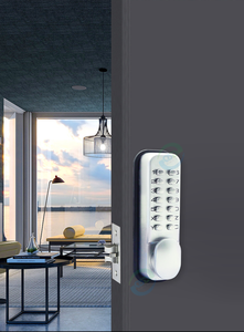 Zinc Alloy Silver Digital Push Button Mechanical Code Key Lock Home Hotel Aluminum Material Cloud Data WiFi Glass <strong>Entry</strong> Main