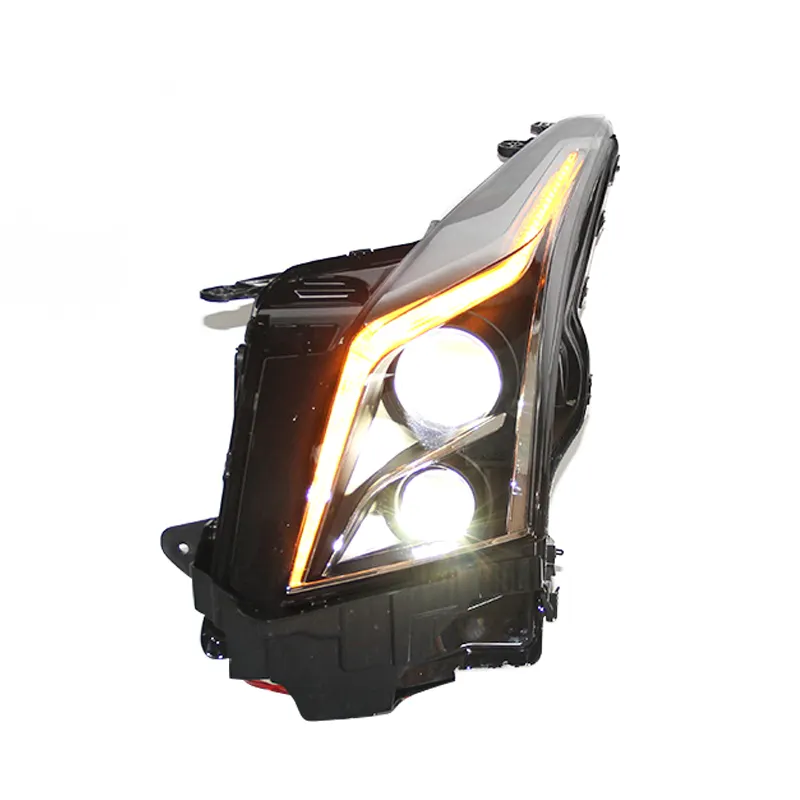 ไฟหน้า LED แบบประกอบสำหรับคาดิลแลค,ไฟหน้าสำหรับ Cadillac ATS 2014 2015 2016ไฟคาดศีรษะเสียบแล้วเล่นได้เลย