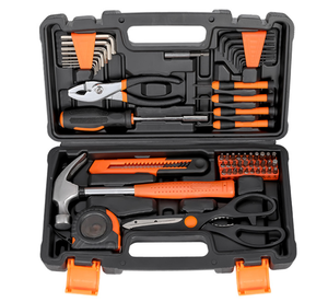 Peaktop 126件套通用手动工具包，带塑料工具箱储物箱，手动工具包 - Product Image 1