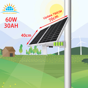 Faster Shipping Solar Energy <strong>System</strong> 5V/12V Voltage Output IP66 60W 30Ah Solar Panels With Battery <strong>PWM</strong> Solar Charge Controller - Product Image 2