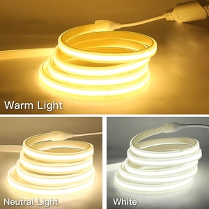 220V COB <strong>Led</strong> Strip Light With Switch Power Plug 360LED/m Super Bright Waterproof <strong>CRI</strong> <strong>90</strong> Linear Lighting Flexible <strong>LED</strong> Ribbon - Product Image 3