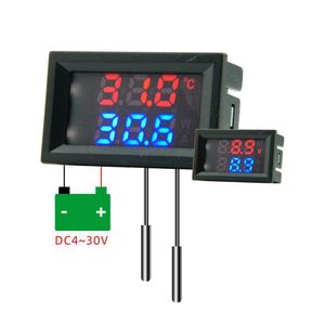 Voltímetro digital de pantalla dual de CC, temperatura dual + pantalla alternativa de voltaje único, patrón de fuente de alimentación directa de 4 ~ 30V - Product Image 5