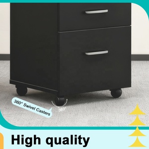 3 ngăn kéo cán theo dõi Tủ hồ sơ cho văn phòng gia đình cán máy in đứng gỗ dưới bàn tủ điện thoại di động Tủ hồ sơ màu đen - Product Image 3