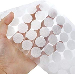 Transparent Round <strong>Squares</strong> Nylon <strong>Hook</strong> and <strong>Loop</strong> Dot Heavy Duty Self Adhesive Back Circle <strong>Hook</strong> <strong>Loop</strong> Tape Pads Rolls - Product Image 2