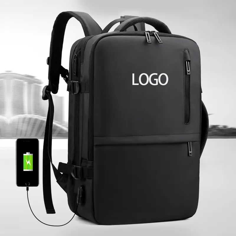 2022 wholesale Custom Logo men smart collage waterproof work usb port business travel mochilas laptop bags back packs backpack