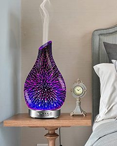 Diffusore di olio essenziale HonSun 3D vetro fuochi d'artificio per aromaterapia regalo 120ML umidificatore ad ultrasuoni impostazione del Timer di spegnimento automatico - Product Image 2