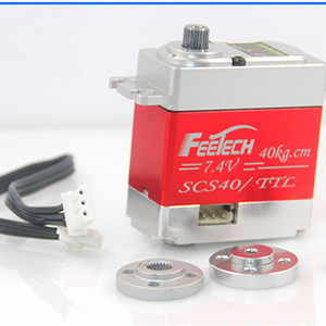 เซอร์โวบัสอนุกรม SCS40-DS V สำหรับหุ่นยนต์รูปร่างมนุษย์8.4กรณีโลหะเพลาคู่40กก. แรงบิดแขนหุ่นยนต์เซอร์โว HV Coreless - Product Image 6