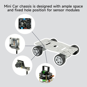 Mini-Roboter-Chassis-Kits mit 310-Getriebemotor und 4-Kanal-Motortreiberplatinen-Erweiterungsplatine MSPM0 für Roboter-Autorennen - Product Image 6