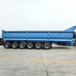 制造定制液压自卸拖车<span class=keywords><strong>6</strong></span>轴后倾翻自卸半拖车，用于货物运输自卸拖车待售