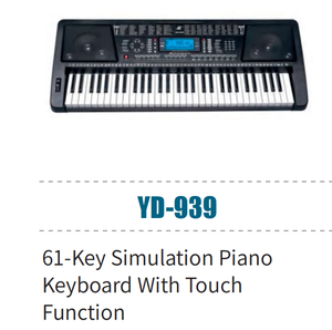 Teclado de piano de simulación de 61 teclas, con función táctil, en la parte superior de la pantalla