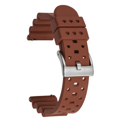 Brown + silver buckle