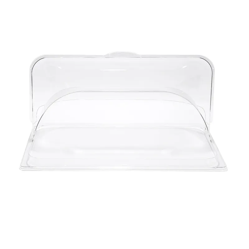 Cover trasparente per PC per conservazione freschezza coperchio rettangolare vassoio cibo torta copertura polvere resina plastica copertura vegetale