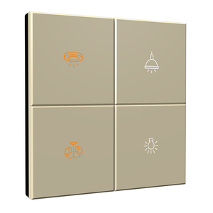 Yeni özelleştirme ev otel duvar akıllı anahtar <span class=keywords><strong>KNX</strong></span> anahtarları itin 3/4 butonlar anahtarı akıllı ab standart plastik malzeme - Product Image 2
