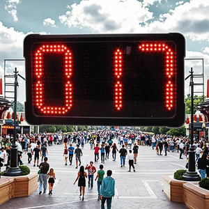 จอแอลอีดีขนาดใหญ่8นิ้วตัวจับเวลานับถอยหลังอิเล็กทรอนิกส์กันน้ำไหลของคนดิจิทัลสำหรับที่จอดรถกลางแจ้งเกมฮอลล์ - Product Image 6