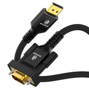 大型ディスプレイポートからVGAコンバータアダプター金メッキ導体用コンピュータグラフィックスカードビデオHDTVマイクDP VGAライン - Product Image 6