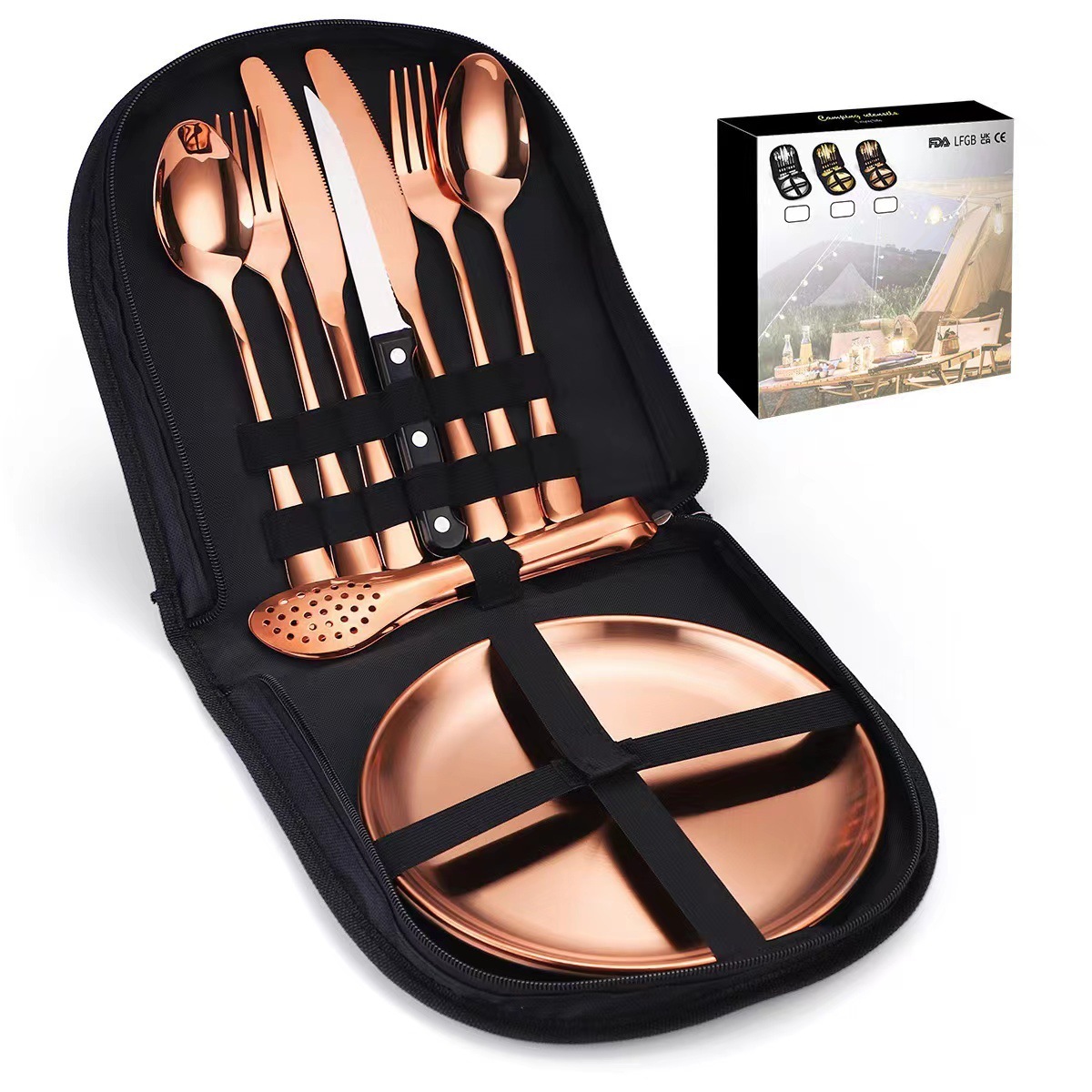 10 sets rose gold