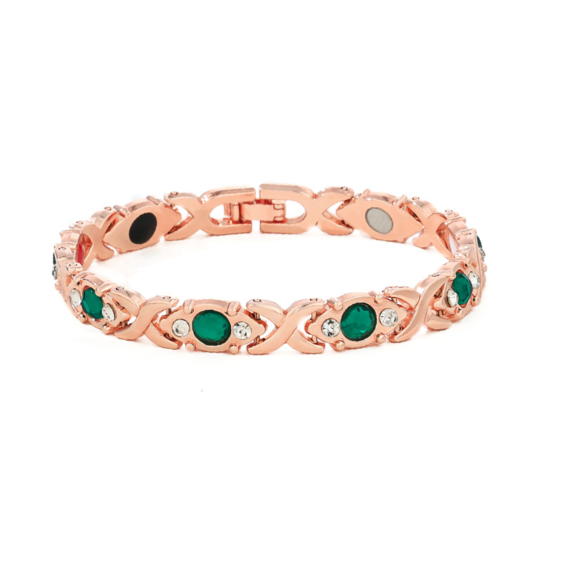Diamant vert en or rose