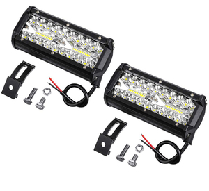 7 inç 120W araba LED iş lambası şeridi Offroad için sürüş lambası traktör kamyon 4x4 SUV sis lambası <span class=keywords><strong>9V</strong></span> 36V far için Led çubuk