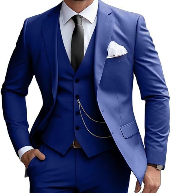Costume trois pièces bleu