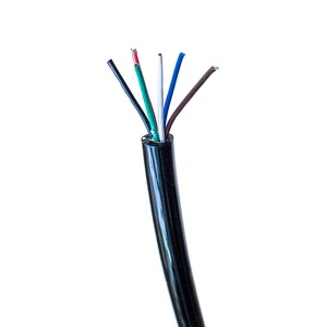 Thermoplastic Polyurethane TPU PUR PU Double Sheathed Shielded Towline Cable 3 Core 0.25mm2 <strong>0.5mm2</strong> square <strong>Wire</strong> for Drag Chain - Product Image 1
