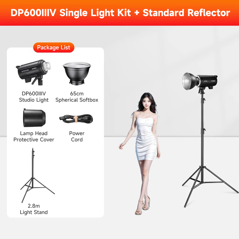 DP600IIIV + Standard Cover + 2.8m Light Stand
