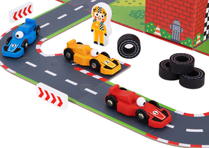 Portable Expandable Racing Game Box with Race Track, <strong>Award</strong> Podium and Simulated Racing <strong>Toys</strong>. - Product Image 4
