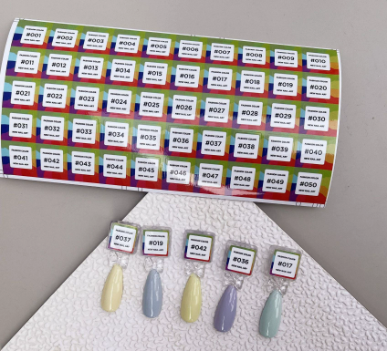 50 plaques à ongles magnétiques + étiquettes autocollantes