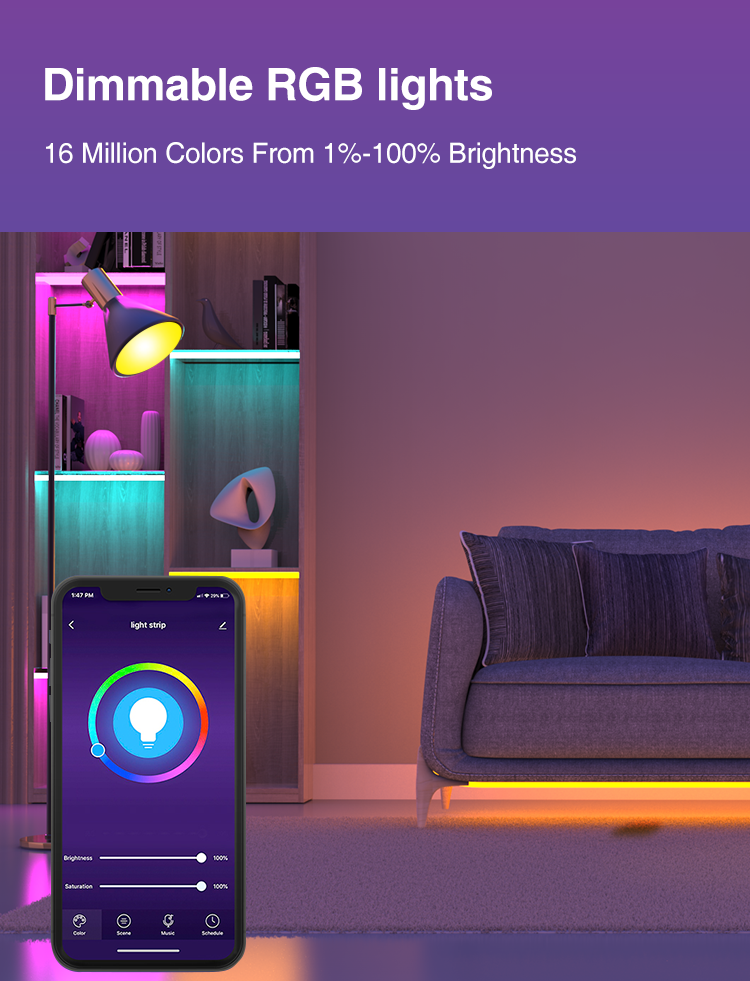 Drop Shopping Smart Strip Light Led Room Light Strip Cheap Smart Home Room Decoration Led Waterproof Strip Light Set Suppliers