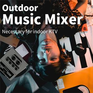 ポータブルUSBミキサーカラオケステレオエコーマイクラインミックスアンプ、BTレコーディングリバーブmp3ミニオーディオサウンドカードミキサー - Product Image 3