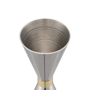EFINE fabrika doğrudan çift kokteyl Jigger Premium 304 paslanmaz çelik Jigger ölçümleri ve altın yüzük ile - Product Image 3