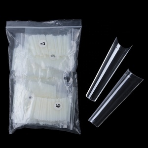 504 adet/torba XXXL ekstra uzun hiçbir C eğrisi Nail İpuçları yarım kapak temizle tabut Nail İpuçları - Product Image 6