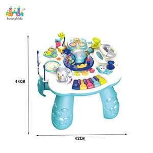 KonigKids iki renk plastik aktivite merkezi oyun masası müzikal öğrenme merkezi eğitici oyuncaklar masa - Product Image 5