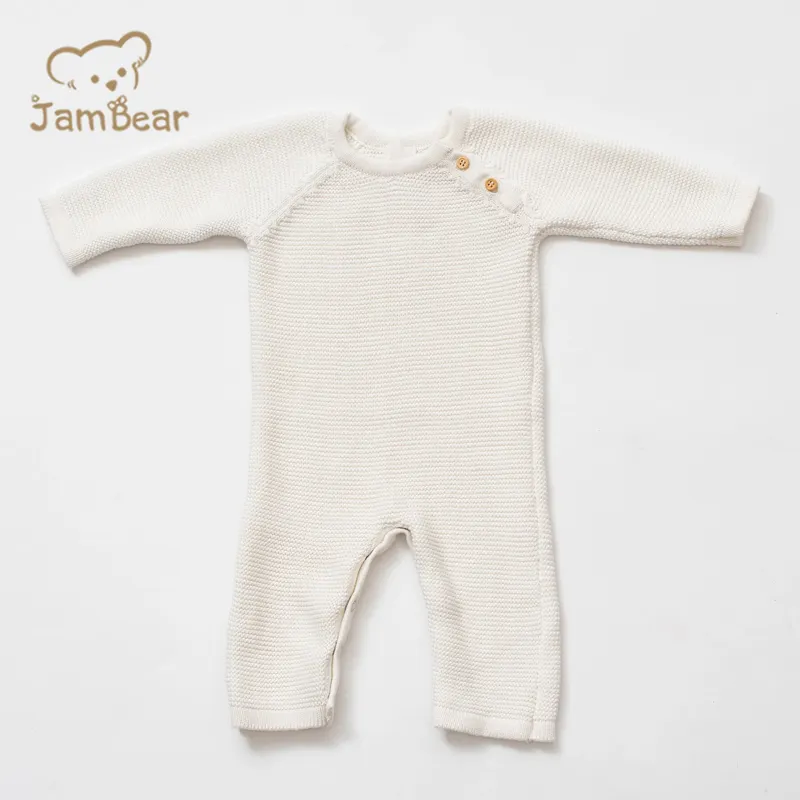 Rganic-suéter de punto para bebé, pijama de punto IB para niña pequeña