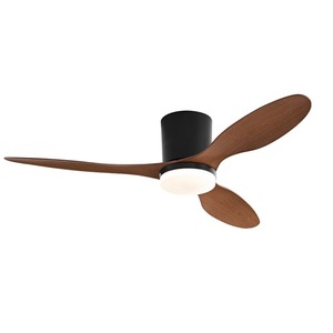 Lámpara de ventilador de techo LED regulable 3Cct personalizada con luz 110-120V función reversible de diseño moderno de lujo y control remoto
