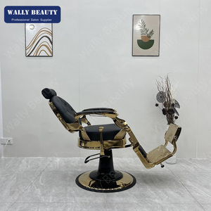Wally güzellik pibbs capo berber koltuğu baber salon mobilya barbershop için kuaför koltuğu altın sandalye - Product Image 5