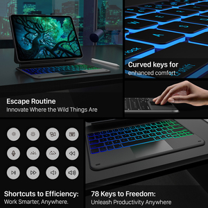 无线魔术键盘盖平板电脑触摸板键盘和Ipad Pro 11英寸Ipad Air 4/5代外壳保护壳 - Product Image 6