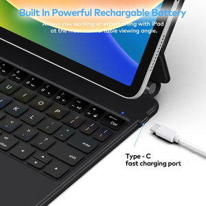 Teclado con logotipo de idioma personalizado magnético TrackPad inalámbrico retroiluminado para iPad Pro 11 2018 2020 2021 2022 Air4 5th Gen Magic Keyboard - Product Image 6