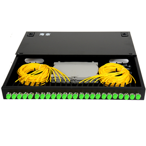 กล่องขั้วต่อสายไฟเบอร์ออฟติคอล24แกน FTTH odb บอร์ดต่อสายเคเบิลใยแก้วนำแสงสำหรับเดสก์ท็อป SC FC lc/apc