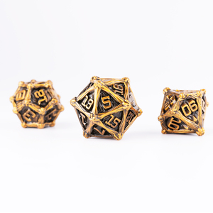 D & d Metal zar seti DND RPG oyunu 7 adet Polyhedral Metal zar seti masa oyunu Dnd zar seti - Product Image 5