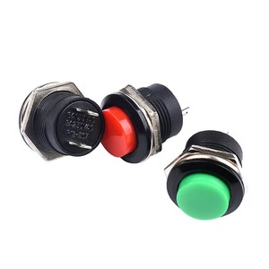 Interruttore a pulsante da 16mm R13 507 con ripristino automatico <span class=keywords><strong>Non</strong></span> bloccante interruttore a pulsante a 2 Pin