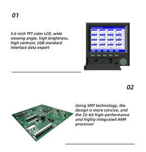 Analog <strong>Output</strong> Color <strong>Digital</strong> Data Recorder with Universal <strong>Input</strong> 4-20MA 1-16 Channels Paperless Recorder Temperature Recorder - Product Image 2
